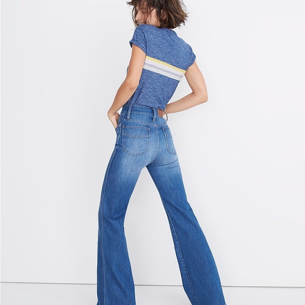 Madewell Highrise Wide leg flare jeans